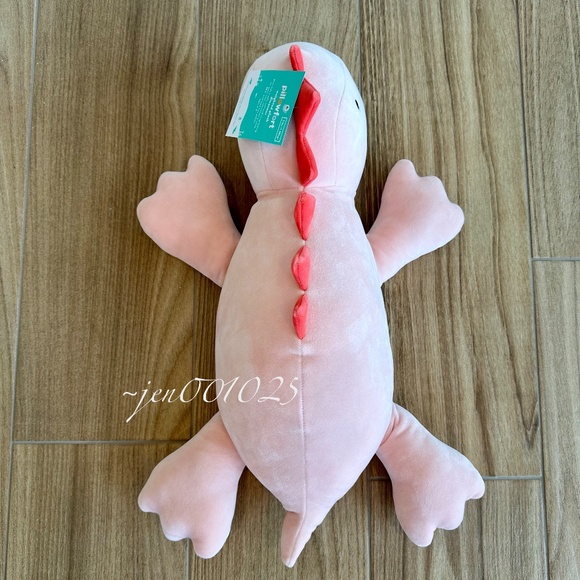 Pink Dinosaur Weighted Plush Throw Pillow - Pillowfort - Picture 9 of 10